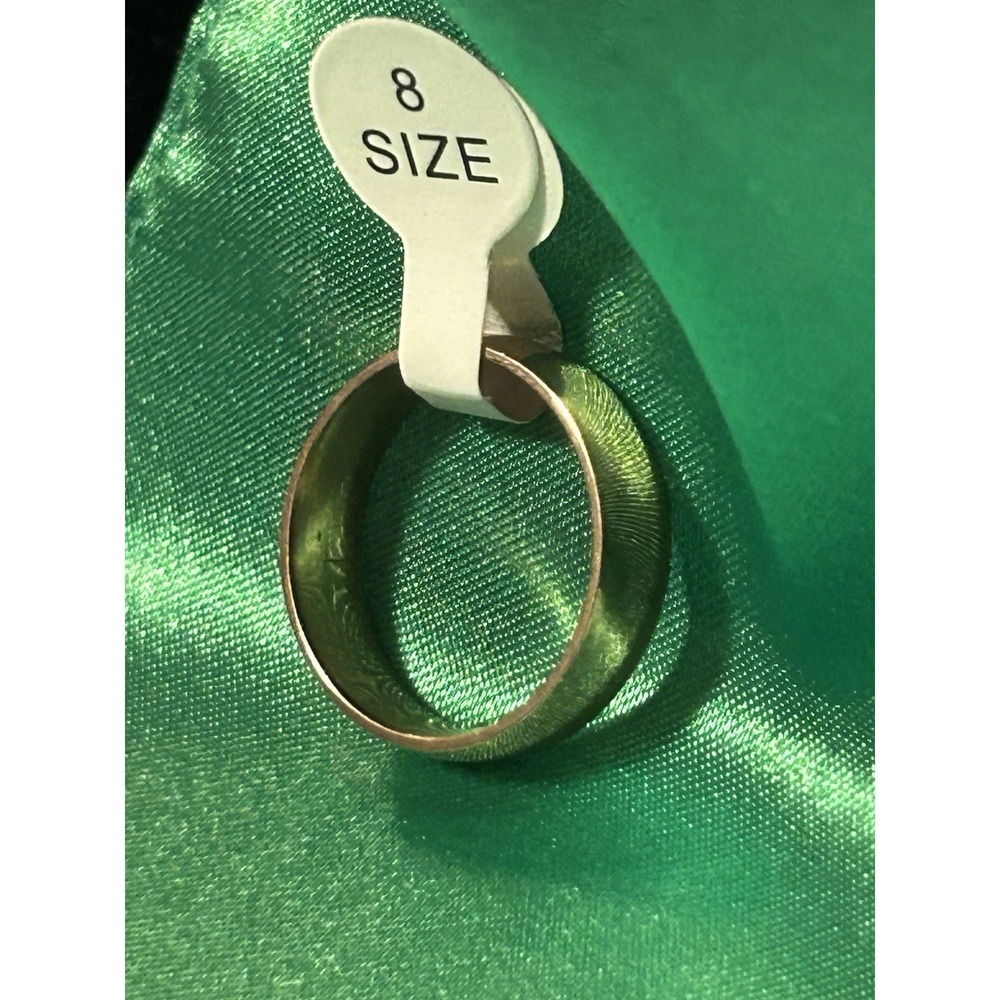 6MM Gold Plated Stainless Steel Men's Or Women's Ring Band Size 8